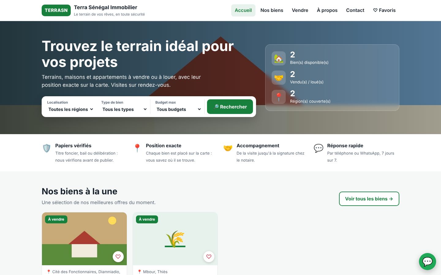 Immobilier — écran 2