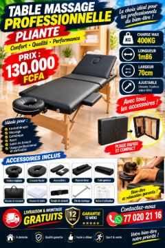 Table massage professionnel pliante