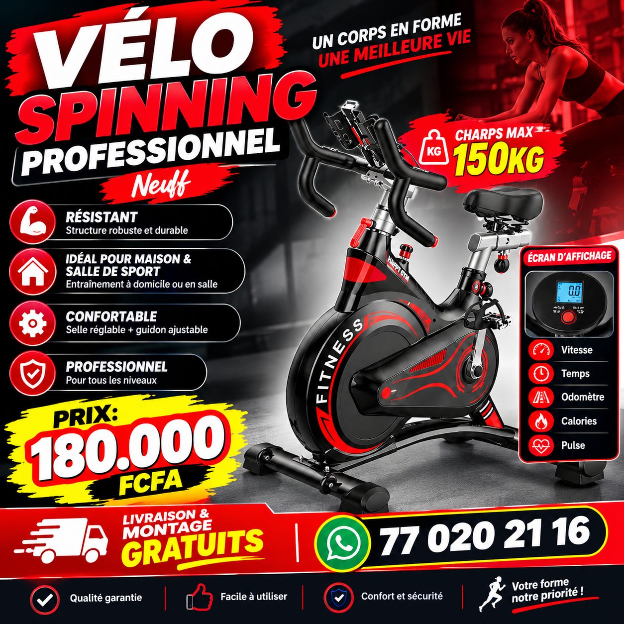 Vélo spinning professionnel — photo 1